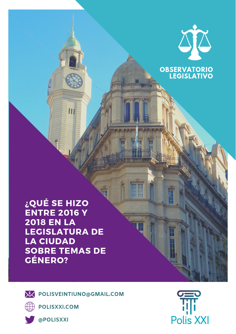 Género en la Legislatura de la Ciudad ¿Cuánto (o qué) se hizo entre 2016 y 2018?